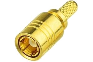 10pcs SMB Male Plug SMB Female Right Angle Connector Crimp for RG316 RG174 L*/M*R100 R*/F Coaxial Cable(Female 10pcs)