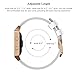 SWEES Leather Bands Compatible with Fitbit Blaze Smart Watch, Genuine Leather Replacement Band with Metal Frame Small & Large for Women Men, Champagne Gold, Rose Gold, Black, Brown, White, Grey, Beige