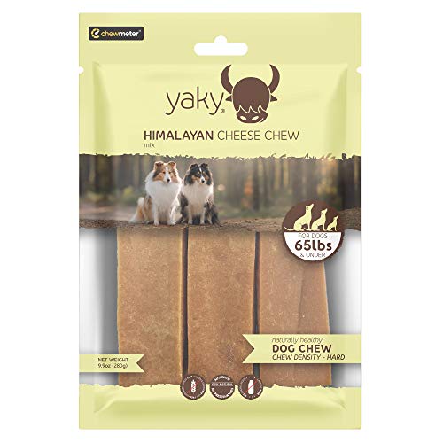 Chewmeter Yaky Himalayan Yak Cheese Dog Chews, Dog Bones for Aggressive Chewers, Healthy Dog Treats, Long Lasting Dog Chew, Natural, Rawhide Alternative, Grain Free, Dogs 65 lbs & Under, 3 Sticks