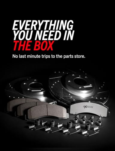 PowerStop Front & Rear Brake Kit For Jeep Wrangler 2018-22 - Truck & Tow Carbon Fiber Ceramic Brake Pads + Drilled & Slotted Rotors Replacement, K7938-36