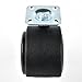 1.5 Inches Black Nylon Twin Wheel Swivel Plate Caster with 20 Screws - 4 Pack