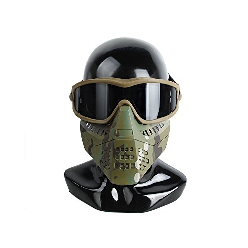 TMC Face Mask ANSI Z87.1 Impact Rated Goggle with Removable Mask for Airsoft Paintball Milsim - Multicam