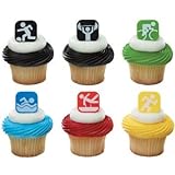 Sport Icon Summer Olympics Cupcake Rings - 24 pcs