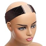 VTAOZI Lace Wig Grip Band New Velvet Comfort Adjustable Elastic Wig Grip Headband with Lace Part for Lace Wigs and Frontals (Brown)