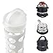 Lifefactory 16-Ounce BPA-Free Glass Water Bottle with Leakproof Classic Cap and Silicone Sleeve, Optic White
