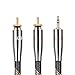 SKW Audiophile Ultra-high Purity Copper Audio Cable 3.5mm Male to 2 RCA Male Audio Auxiliary Stereo Y Splitter Adapter Cable 3.2ft/1M