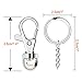GonHui WA 100 Pcs Metal Swivel Hooks Lobster Claw Clasps, Keychain Rings with Chain for Lanyard Supplies