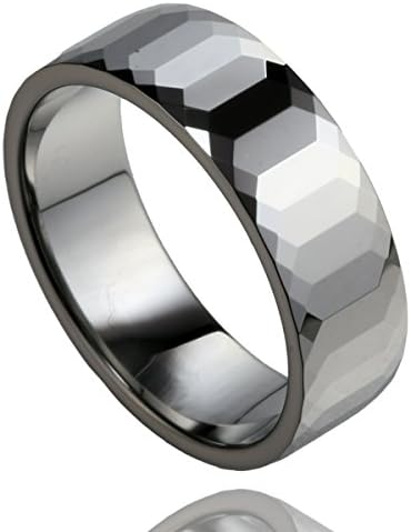 MSK 8mm Men's High Polished Dome Tungsten Carbide Ring (7)