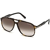 Tom Ford FT0753 52K Dark Havana FT0753 Pilot Sunglasses Lens Category 3 Size 62