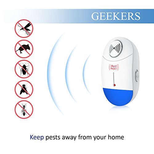 GEEKERS Pest Control Ultrasonic Repeller Electronic Spider Repellent Plug in Home Insect