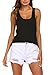 Poetsky Women High Low Hem Backless Workout Tank Top Sleeveless Yoga Tops