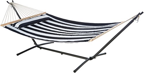 Amazonbasics Pillow Top Hammock Blue And White Import It All