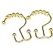 YOMYM Double-Hook Shower Curtain Rings Hooks Eight Solid Bead Bathroom Curtain Hook Stainless Steel (Set of 12 Hooks)
