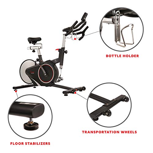 Sunny-Health-Fitness-Magnetic-Rear-Belt-Drive-Indoor-Cycling-Bike-with-RPM-Cadence-Sensor-SF-B1709-Black