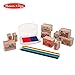 Melissa & Doug Wooden Stamp Set: Vehicles - 10 Stamps, 5 Colored Pencils, 2-Color Stamp Pad