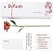 DEFAITH 24K Gold Dipped Real Rose Gifts, Great Wedding Anniversary Valentines Day Love Gift for Her Wife Girlfriend Spouse, with Stand (Red w/Crystal 2)