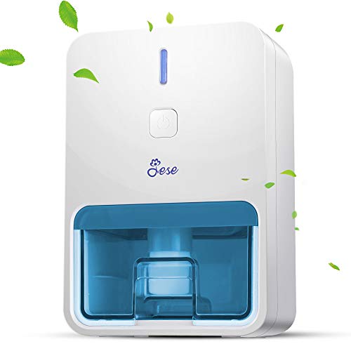 JESE Small Dehumidifier for Closet, Mini Portable Bathroom Dehumidifier for 1800 Cubic Feet Small Room, Ultra-Quiet Electric Room Dehumidifier for Bedroom, Baby Room, RV, Basement, Kitchen