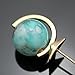 Q&Q Fashion Men Gold Earth Globe Planet Faux Turquoise Lapel Stick Pin Tie Hat Scarf Brooch
