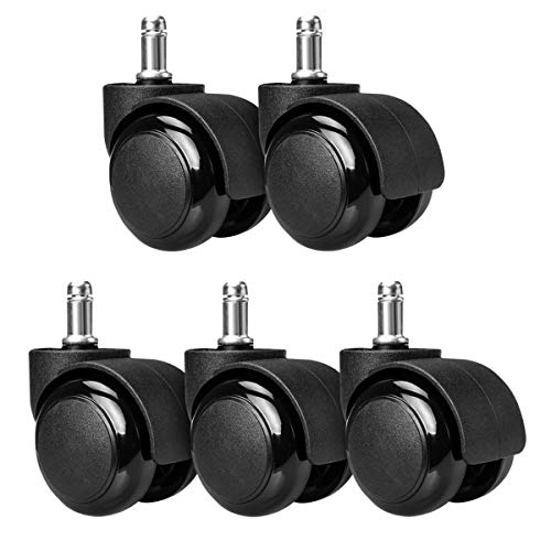 kwmobile Office Chair Wheels 10mm Pack of 5 Furniture Casters 2