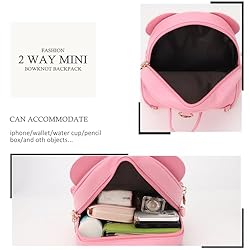 KL928 Girls Mini Backpack Bowknot Polka Dot Cute