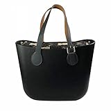 Classic size O bag obag style waterproof EVA body women handbag Rubber Silicone Bag,Black