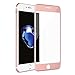 Betemp iPhone 8 Plus/iPhone 7 Plus 3D Full Coverage Tempered Glass, [PET Frame][Edge to Edge Crash Protection] Curved [Scratch Proof][Bubble Free] Screen Protector for iPhone 8 Plus/7 Plus - Rose Gold