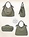 xiaoxiongmao Large Pocket Casual Women's Shoulder Cross body Handbags Canvas Leather Bags Army green