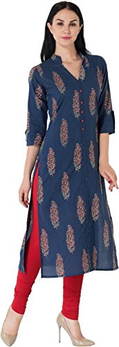 richley blue red booti casual kurti
