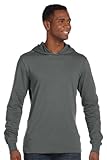 Bella 3512 Unisex Jersey Long Sleeve Hoodie - Asphalt, Extra Large