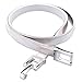 Tanpie Skinny Waist Belt of Women Elastic Metal Stretch Chain Belt Silver 29''
