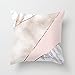 UOOPOO Spliced Mixed Rose Gold Marble Throw Pillow Case Square 16 x 16 Inches Soft Cotton Canvas Home Decorative Wedding Cushion Cover for Sofa and Bed One Side