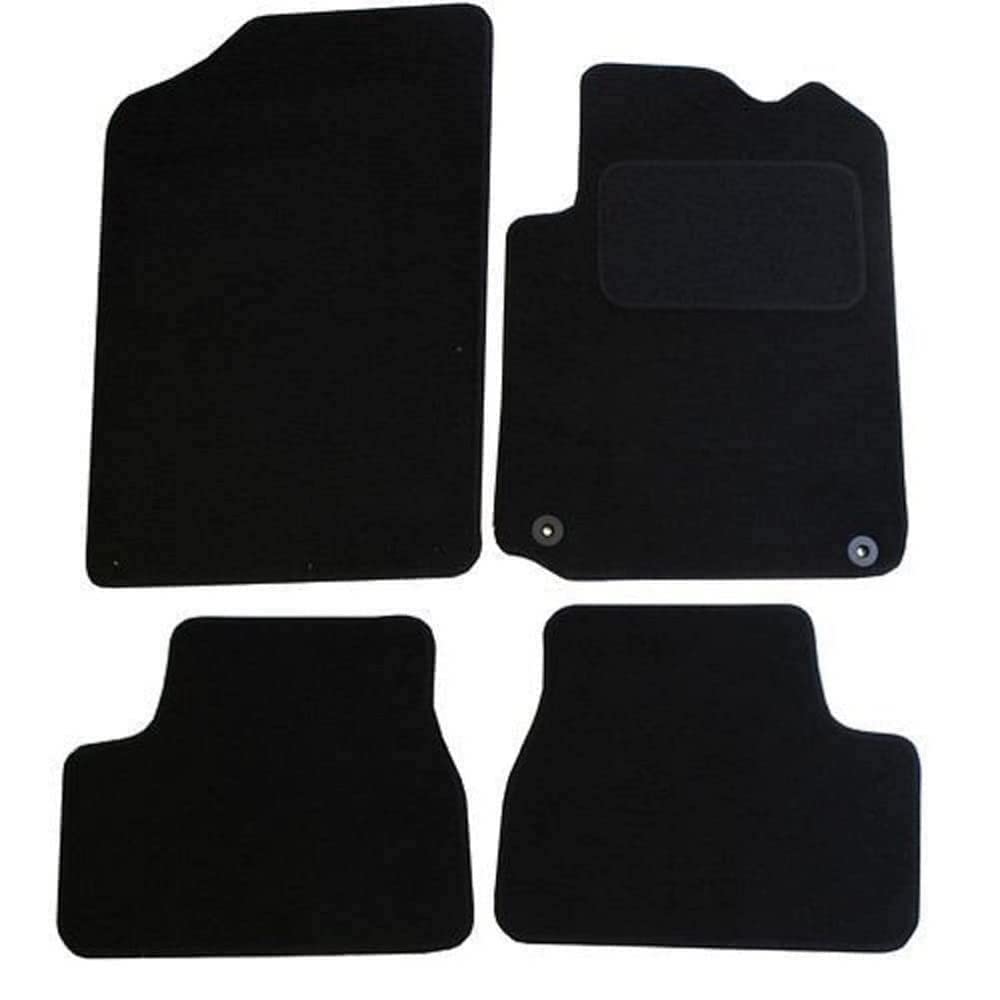 JVL 2027 Citroen DS3 Fully Tailored Car Mat Set with 2 Clips - 4 Pieces, Black