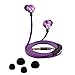 iKross 3.5mm Headset In-Ear 3.5mm Noise-Isolation Stereo Earbuds Headphones with Microphone - Metallic Purple
