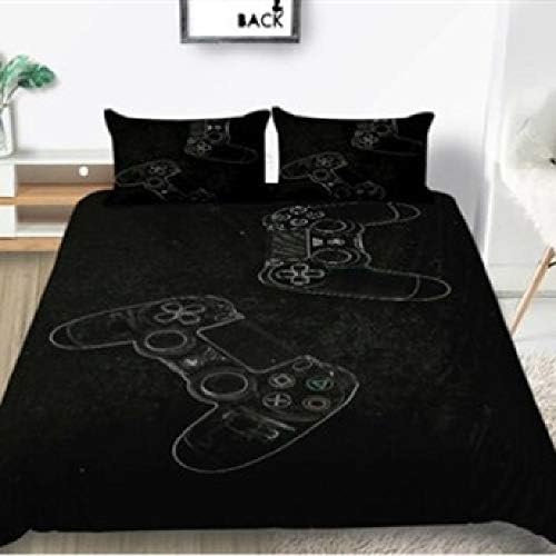 little poor boys gaming comforter cover kids gamer gamepad bed duvet cover child youth novelty 3d bedding set bedroom collection 3 pcs quilt cover with pillowcase zipper closuregamepad 06135x200 cm