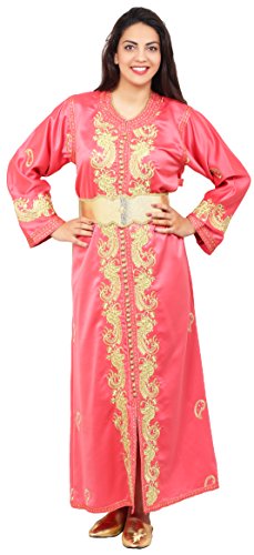 Moroccan Caftan Women Handmade Embroidery Small To Large Complimentary Belt - Image 16