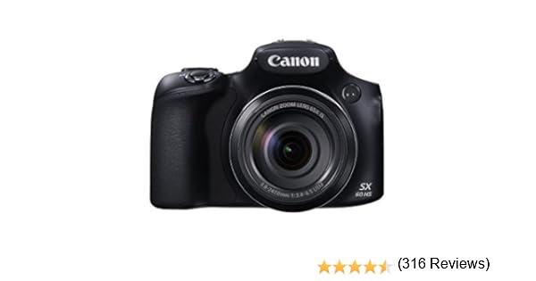 Canon PowerShot SX60 HS - Cámara compacta de 16.8 Mp (pantalla de ...