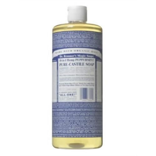 Dr. Bronner's Magic Soaps Pure-Castile Soap, 18-in-1 Hemp Peppermint, 32-Ounce Bottles (Pack of 2) image