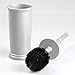 mDesign Modern Plastic Bathroom Storage and Cleaning Accessory Set - Includes Toilet Plunger, Bowl Brush, 3 Roll Toilet Paper Canister with Lid, Wastebasket Trash Can, Garbage Bin - 4 Pieces - Silver