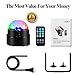 SUKY Disco Ball Disco Light 3w Party Lights led Music Atctivated Strobe Lights for Home Room Dance Parties DJ Lightshow for Birthday Club Karaoke Wedding Decorations