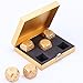 LZWIN 5 in 1 Precision Aluminum Alloy Solid Metal Gold Dice Set Poker Party Game Toy Portable Dice Man Boyfriend Gift