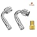 Tuisy Tire Valve Tools - Presta Valve Adapter and Valve Stem Extenders 90 Degree 135 Degree Angled Schrader Valve Extension Converter for Bike Car Bicycle, Set of 3