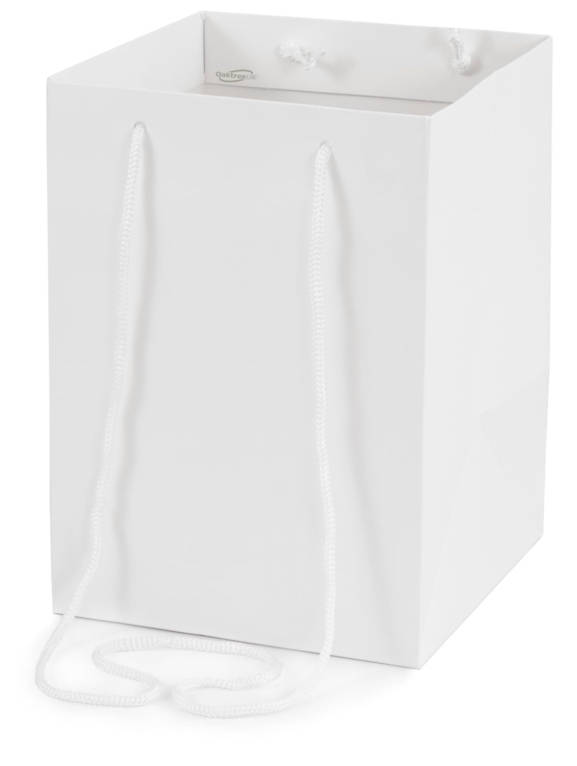 Oaktree UK Premium Quality Hand Tie Eco-Friendly Cardboard Florist Bags, 18cm x 18cm x 25cm White No.01 Pack 10pcs