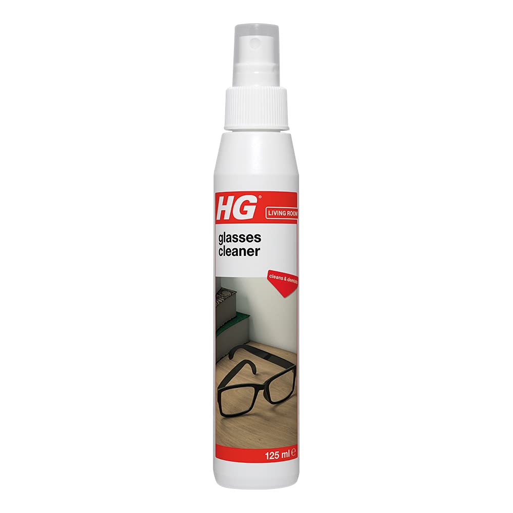 HG Glasses Cleaner - For Safe Cleaning and Degreasing Glasses - Clean & Dry Fast - 125 ml