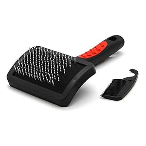 vitazoo Premium Cepillo para Perros – Cepillo de Pelo para Perro, Cepillo Suave, Cepillo de Melena en Negro para Perros y Gatos