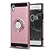 YmhxcY Sony Xperia XA1 Case with HD Phone Screen Protector, 360 Degree Rotating Ring & Bracket Dual Layer Shock Bumper Cover for Sony Xperia XA1 5