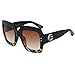 MEETSUN Oversized Square Sunglasses For Women Multi Tinted Frame Designer Fashion Shades (C2, 70)