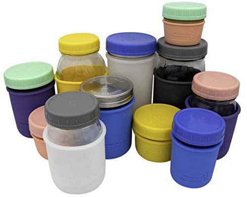 MJL Wide Mouth Pint Silicone Sleeve for Mason Jars (Lemon Yellow)