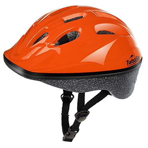 TurboSke Kid's Helmet, Children's Bike Helmet (Gloss Orange) Pricepulse