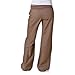 Love Tree Women's Fold-Over Waist Linen Pants, Cocoa, Small