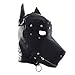 Leather Bondage Fetish Dog Mask, Black Full Face Blindfold Breathable Restraint Head Hood, Sex Toys, for Unisex Adults Couples, BDSM/LGBT Cosplay Mask (Style 3(Dog Mask))thumb 3